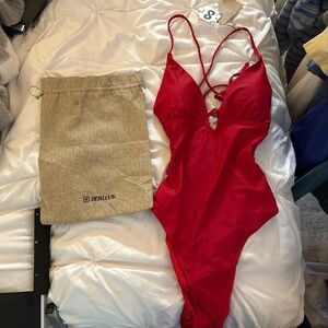 BRILOK Red Women's One Piece Swimsuit